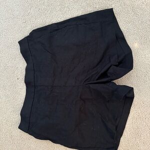 Women’s Linen Blend Black Shorts